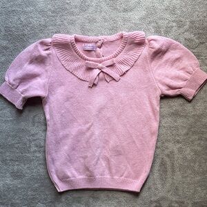La Coqueta Charming Pink Knit Sweater for Kids